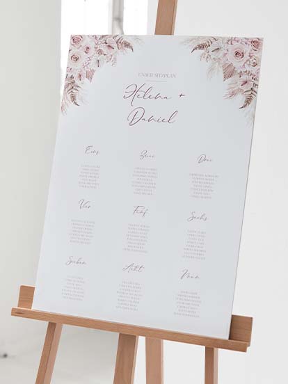 SITZPLAN PLAKAT Blush Bloom