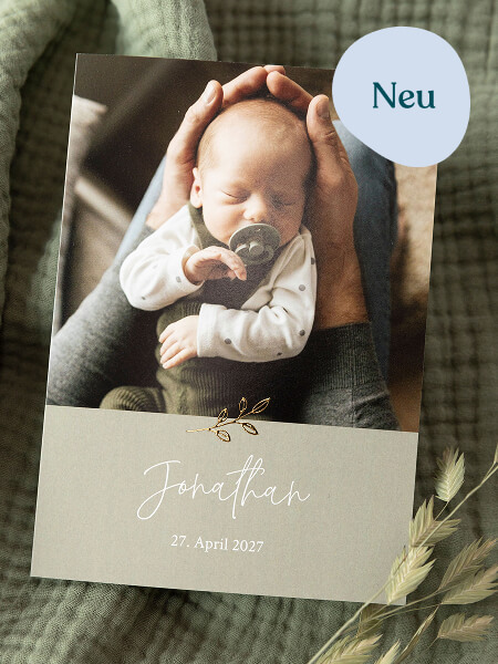 Geburtskarte Golden Child