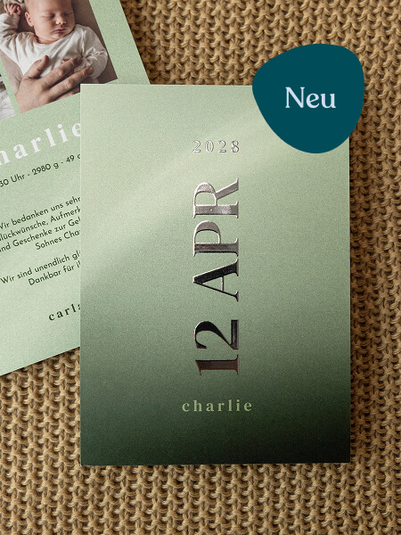 Geburtskarte Modern Flair