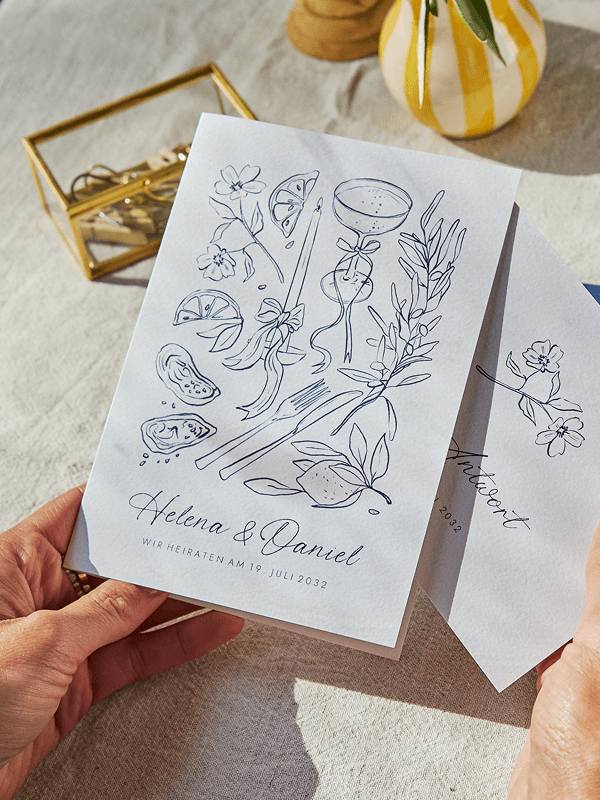 Hochzeitseinladung Mediterran