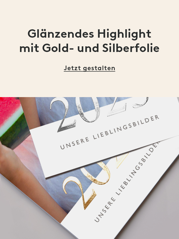 Gold- oder Silberfolie Veredelung