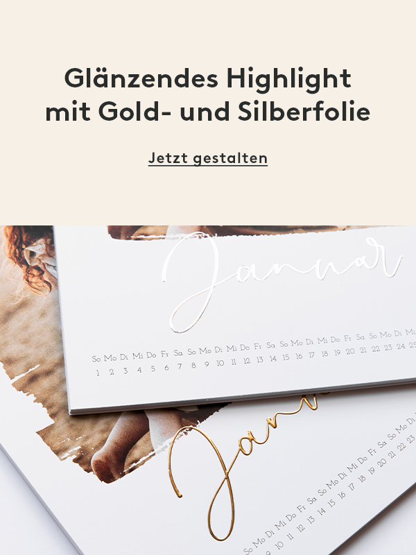 Gold- oder Silberfolie Veredelung