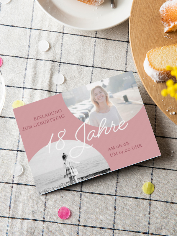 EINLADUNG 18. GEBURTSTAG Damals