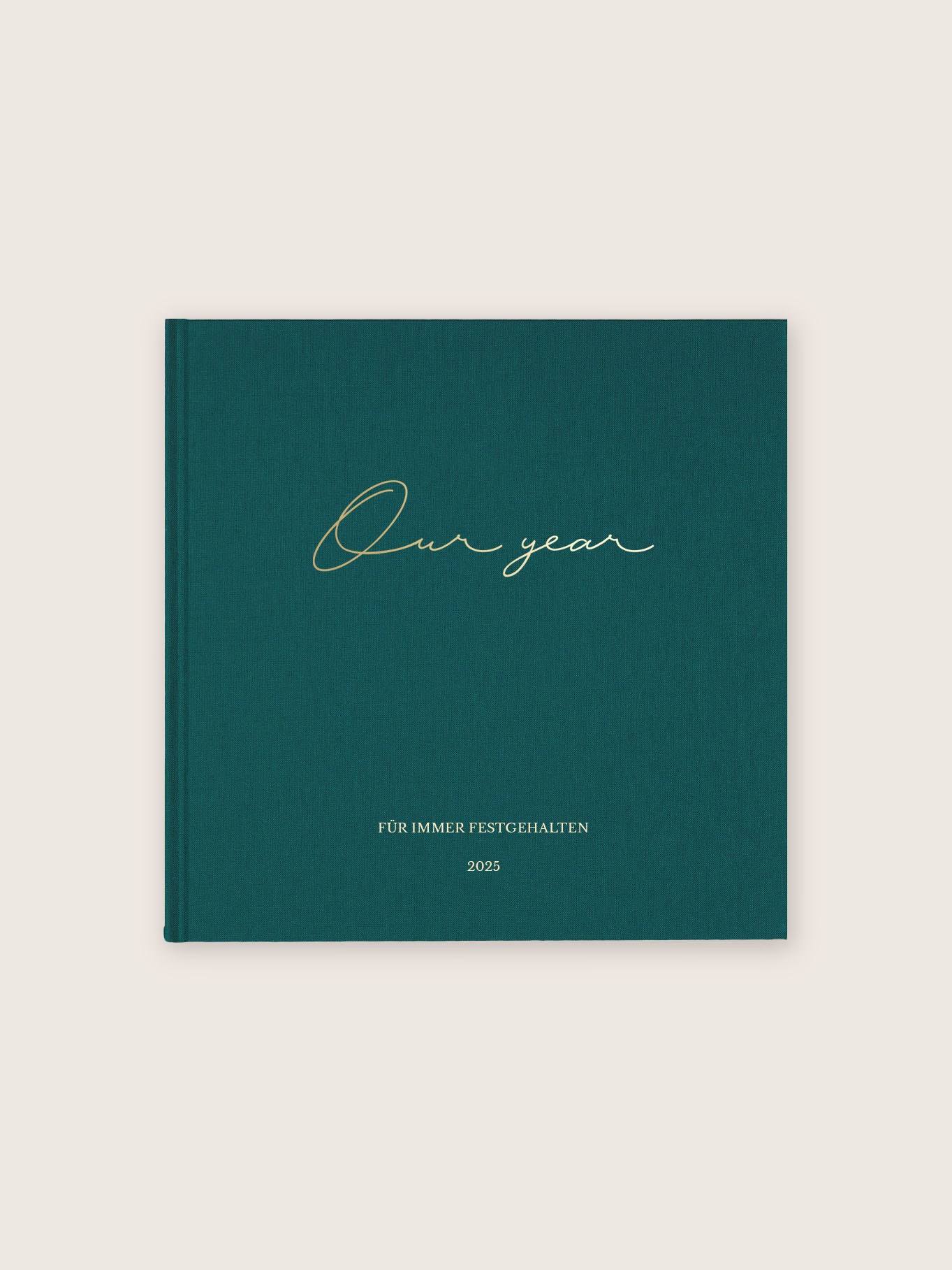 Fotobuch mit Stoffeinband Our year handwritten