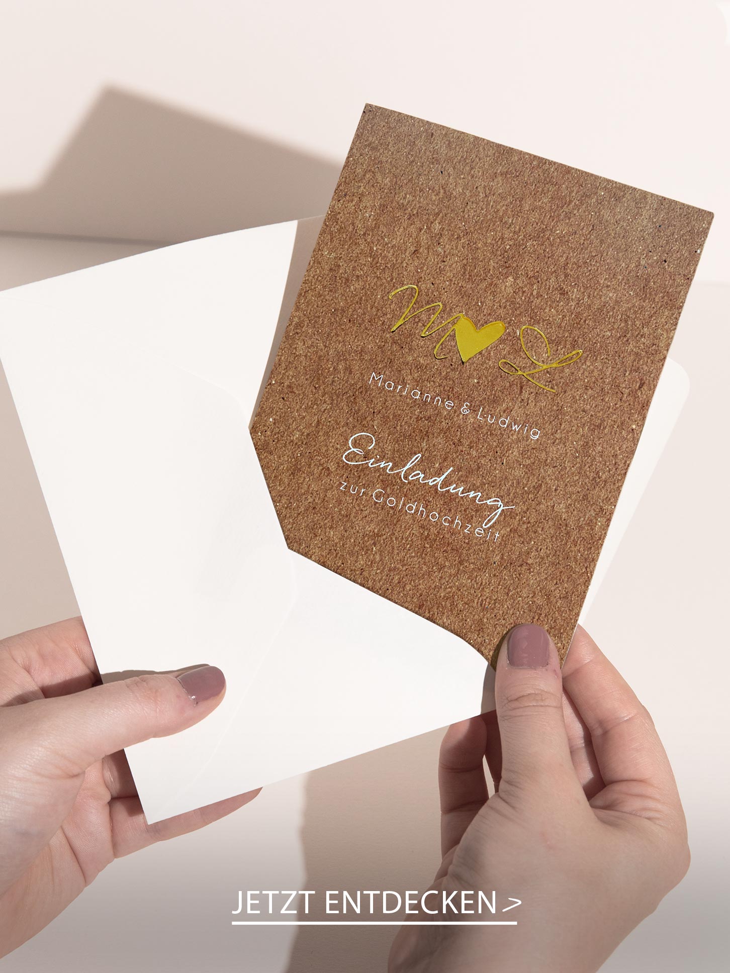 EINLADUNG ZUR GOLDENEN HOCHZEIT Liebesglück