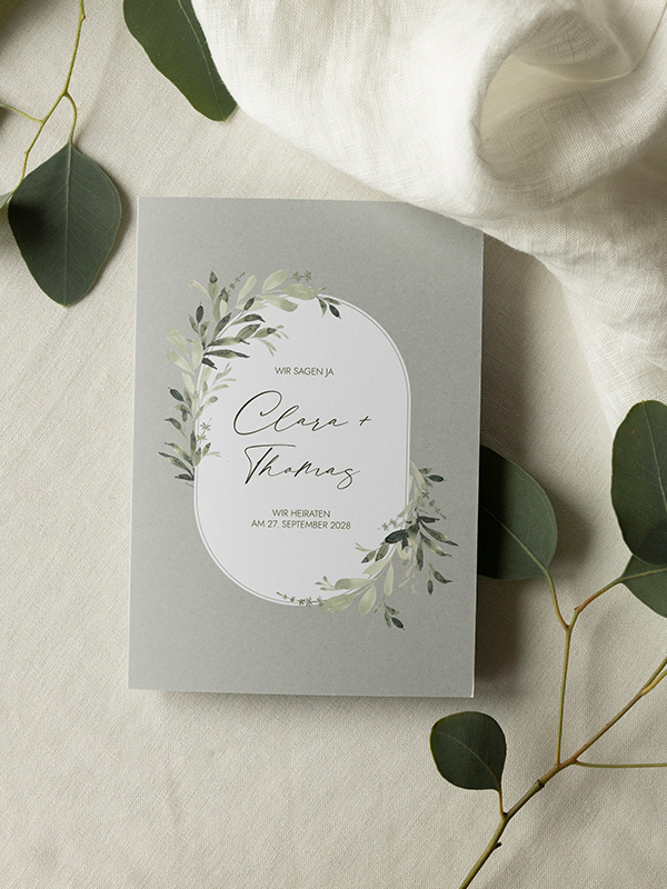 Hochzeitseinladung Grüne Poesie