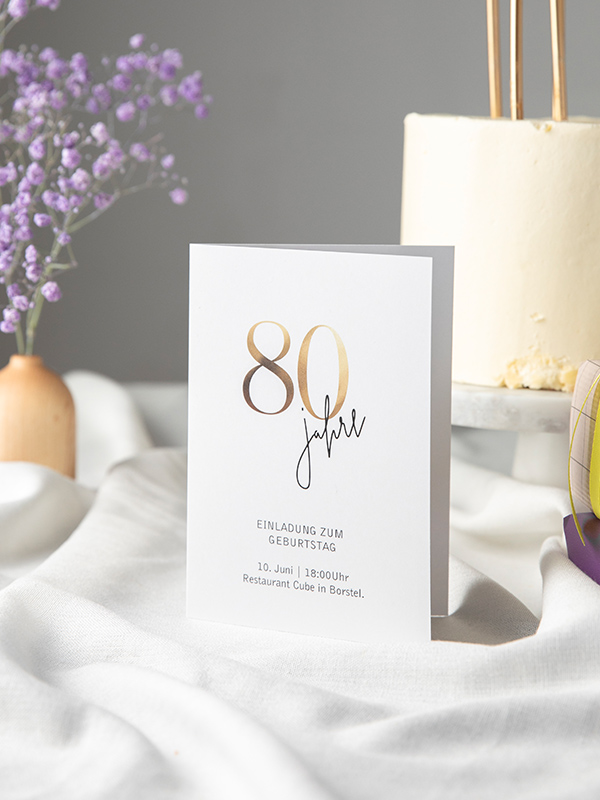 EINLADUNG 80. GEBURTSTAG Prachtvolle Jahre