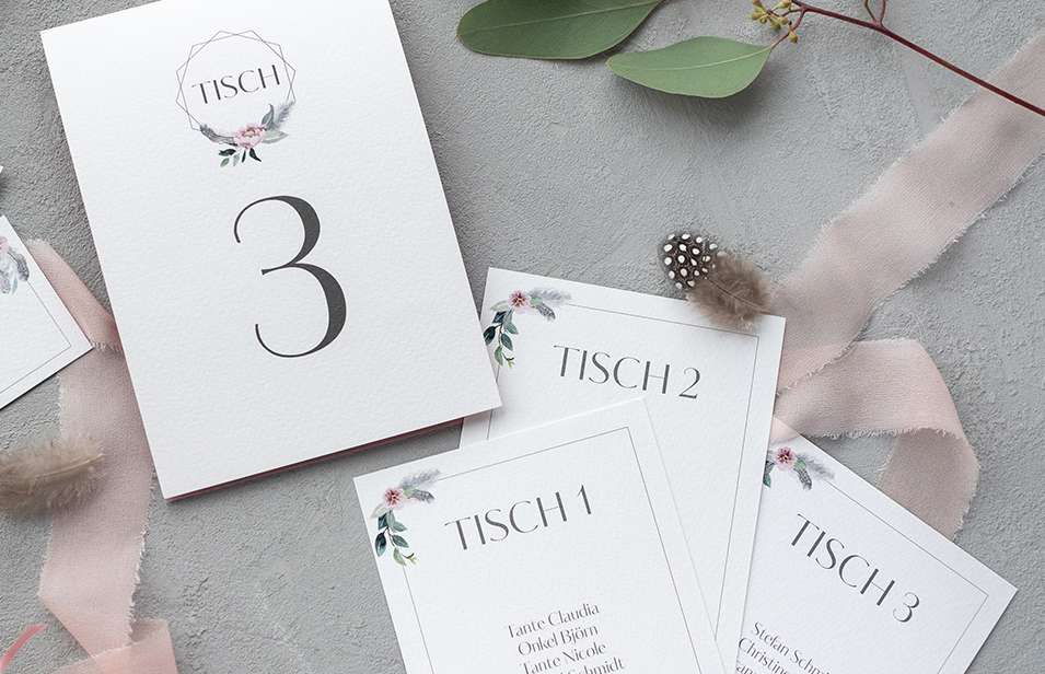 Shop The Look Tischnummern Boho Dreams